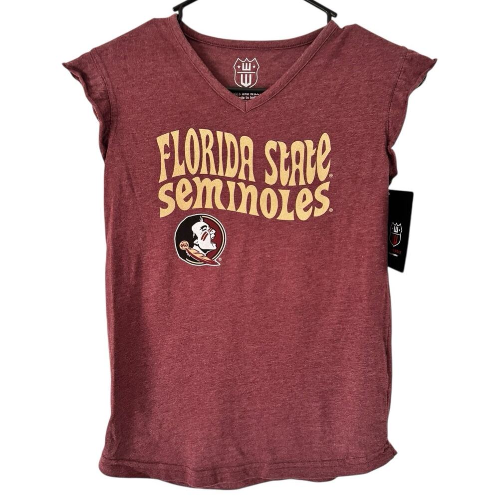 NWT Wes And Willy Florida State Seminoles Graphic T-Shirt Girls Size 10